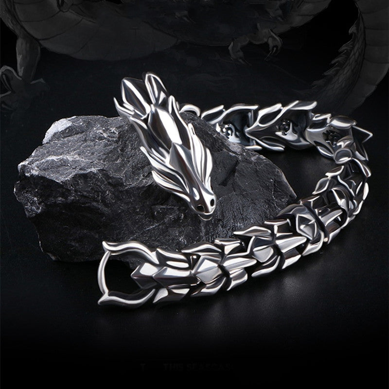 LuxeElleShop Men's Dragon Bracelet - LUXEELLESHOP