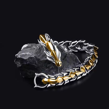 LuxeElleShop Men's Dragon Bracelet - LUXEELLESHOP